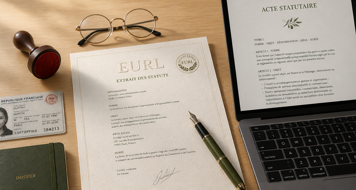 eurl statut bureau professionnel