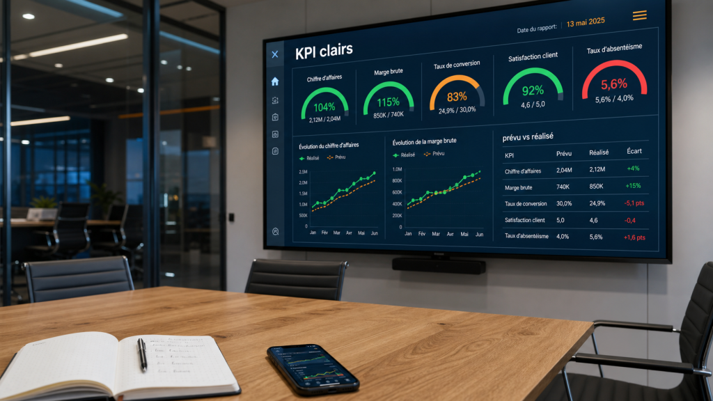 1 à 3 indicateurs par objectif, la règle simple d’un tableau de bord en management