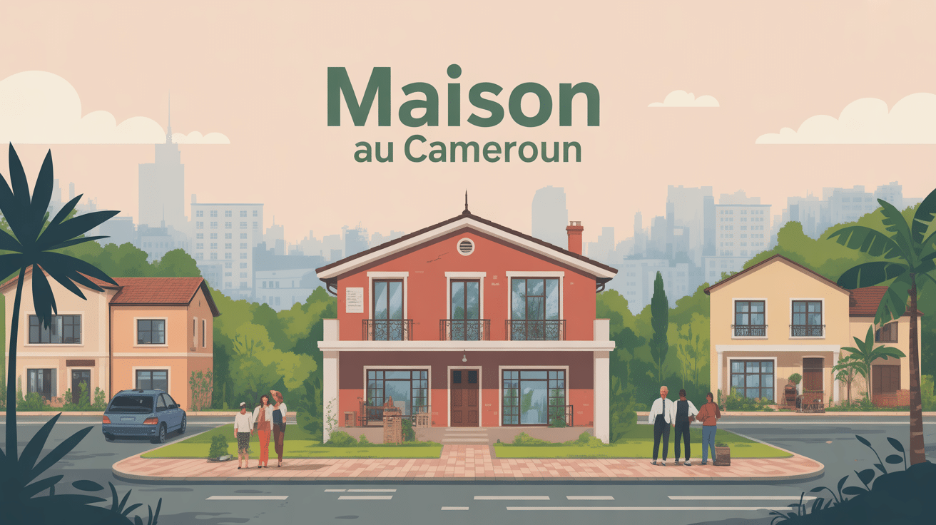 maison au cameroun illustration achat et construction