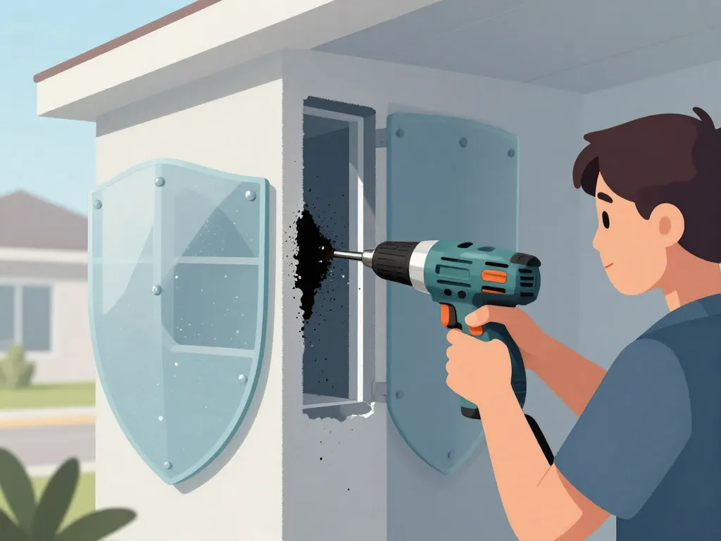 Illustration percer mur maison Phénix extérieur sécurité