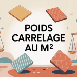 illustration poids carrelage au m2 différents types