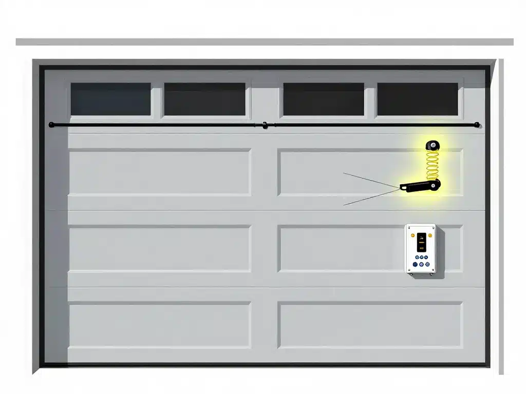 probleme porte de garage sectionnelle schema diagnostic
