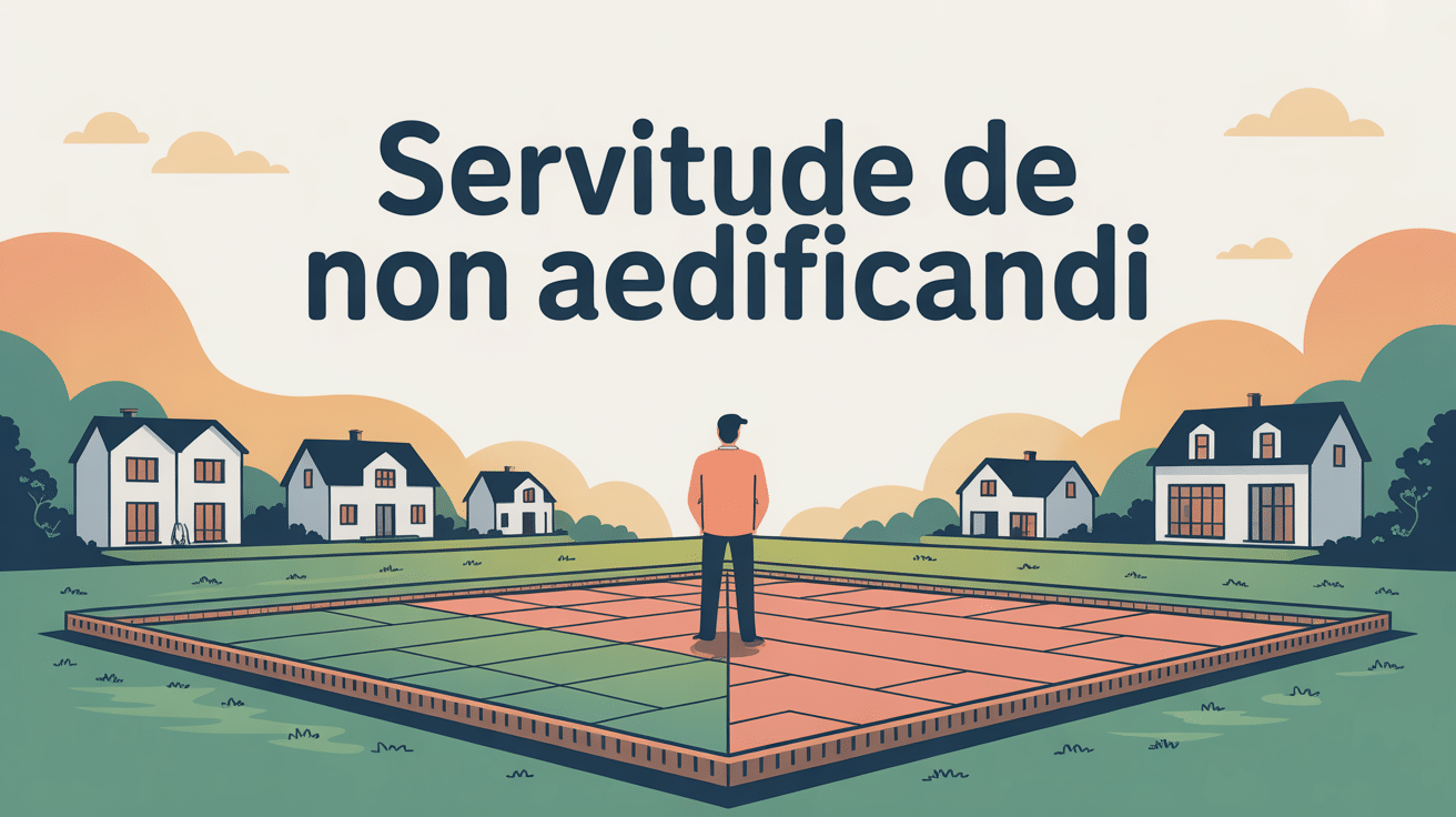 Illustration servitude de non aedificandi sur terrain avec zone interdite