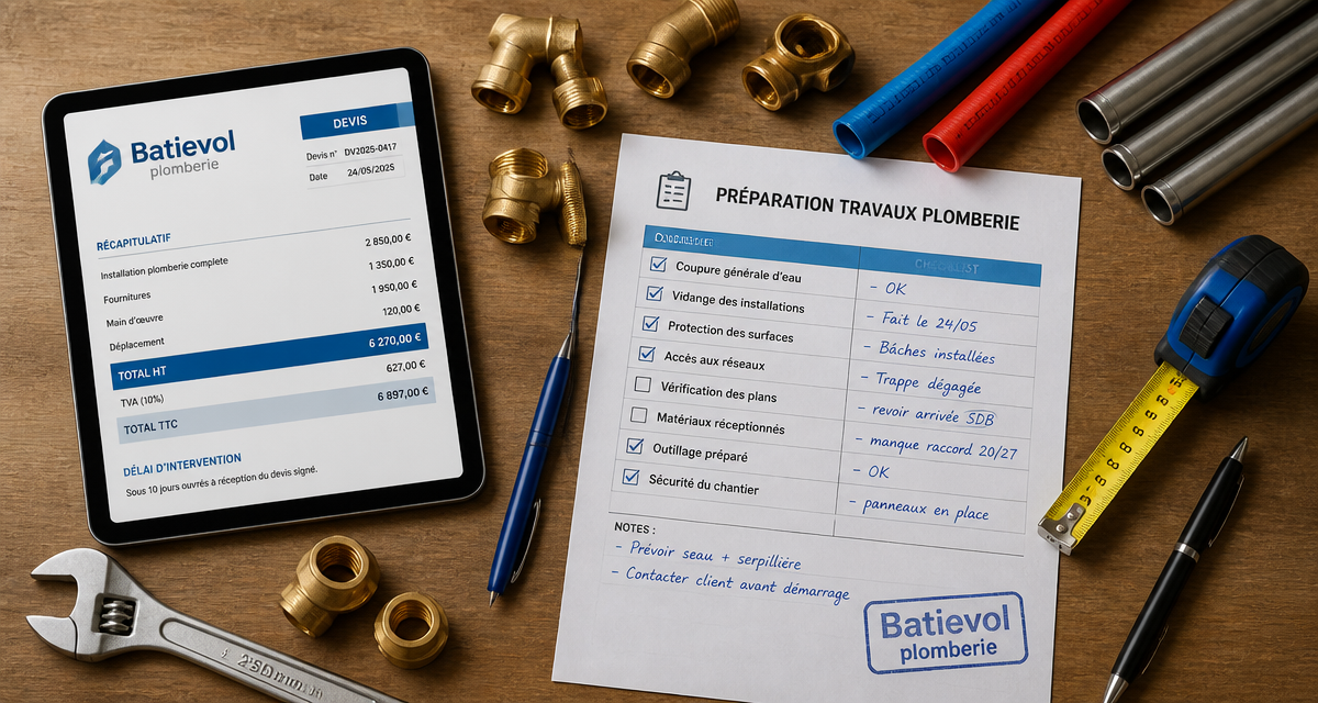 batievol plomberie et chauffage outils devis