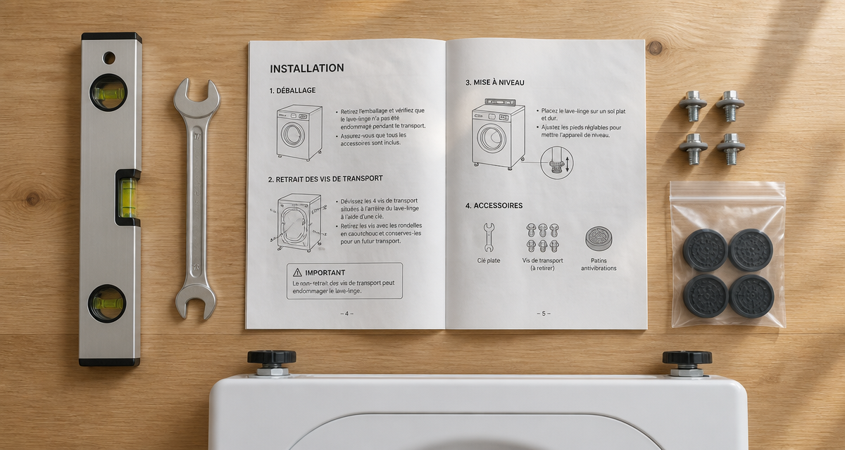 installer machine à laver outils installation