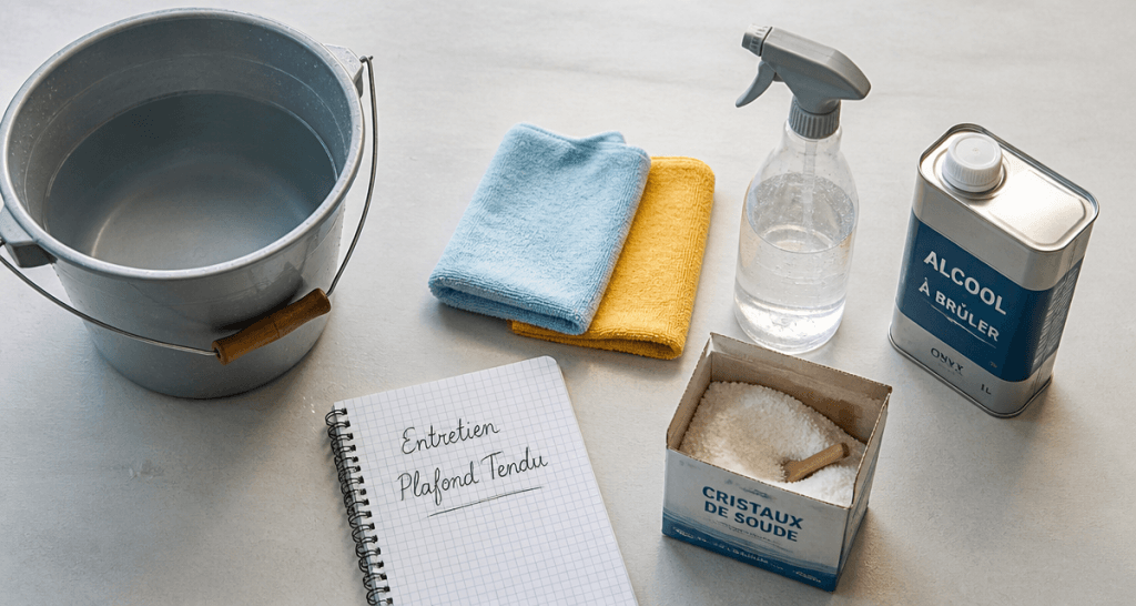 plafonds tendus nettoyage matériel maison