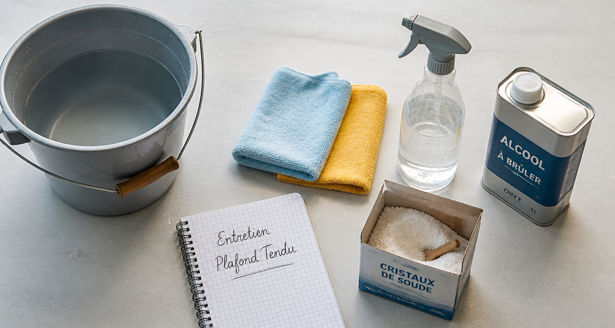 plafonds tendus nettoyage matériel maison
