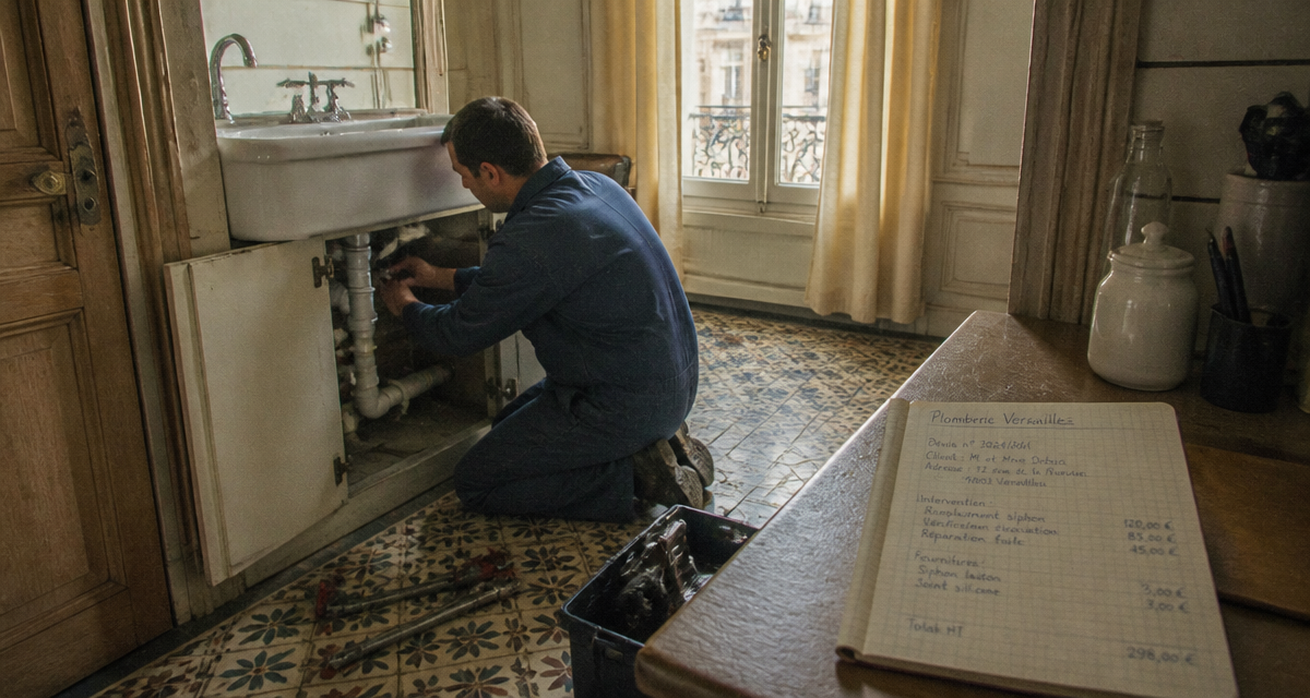 plombier versailles sous évier ancien