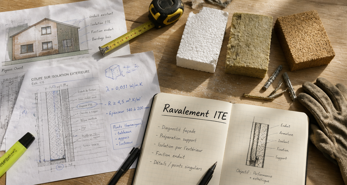 ravalement ite plan de travail isolants