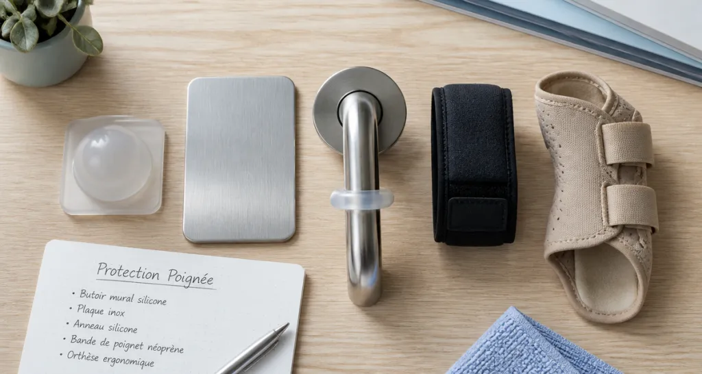 Protection poignee accessoires silicone inox et orthese