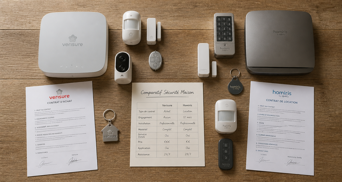 verisure ou homiris kits alarme comparatif table