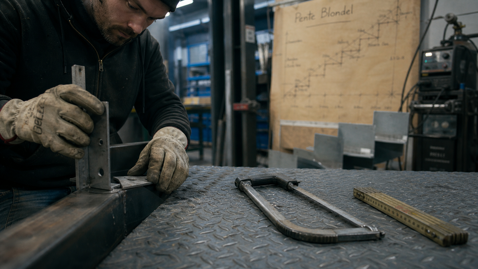 Fabriquer un escalier en metal : échappée 190 cm et formule de Blondel, atelier de serrurerie