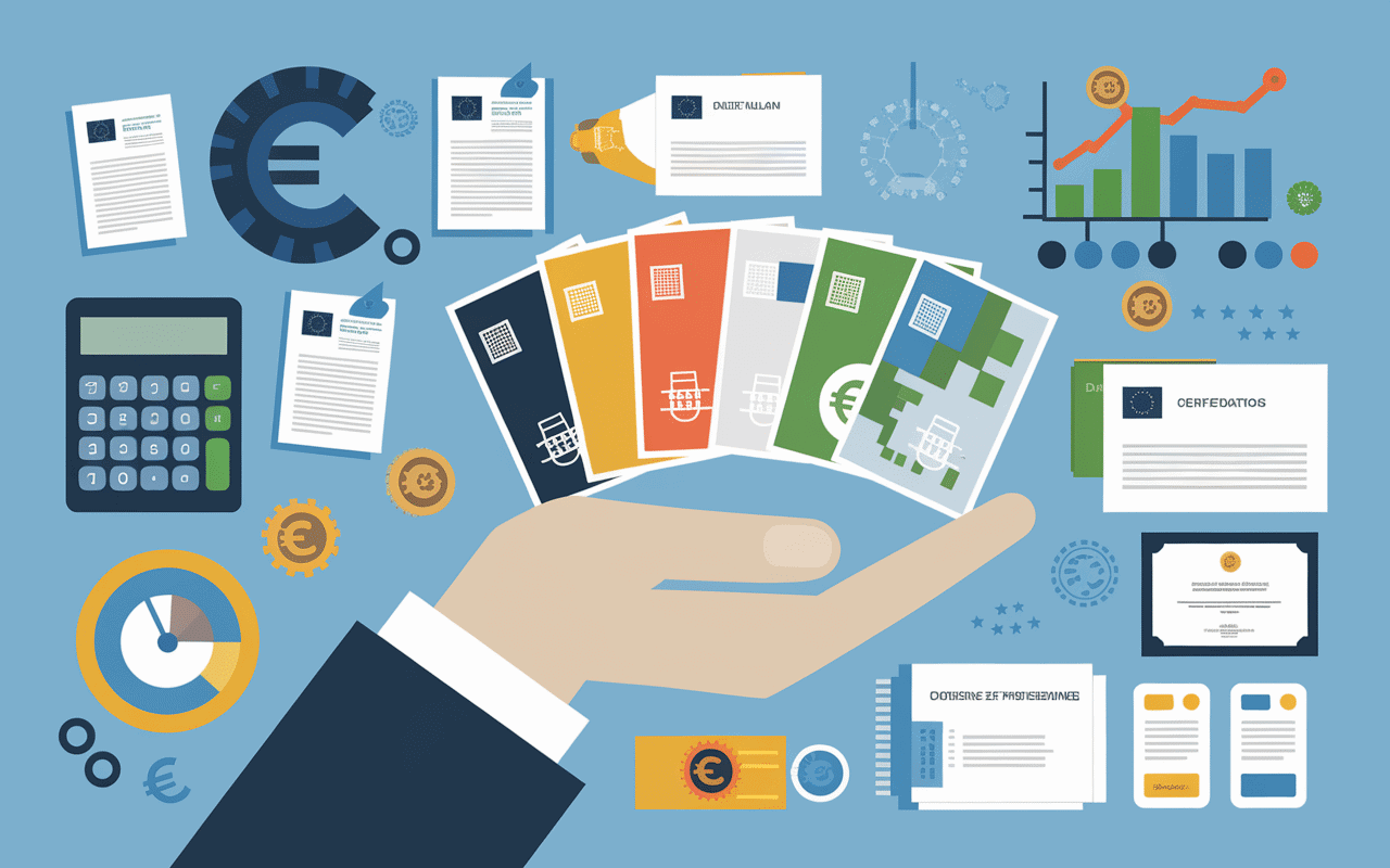 Symboles financement transition pro grand est cartes dispositifs euro