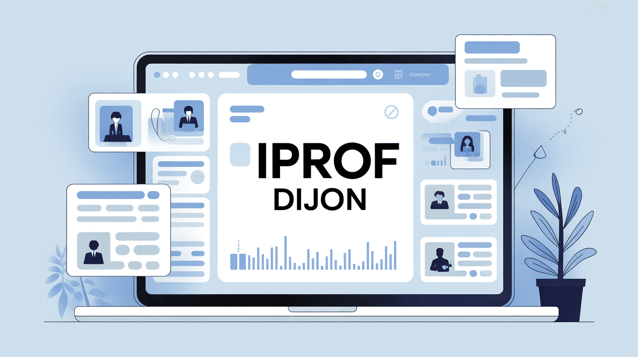 Illustration vectorielle du tableau de bord iProf Dijon