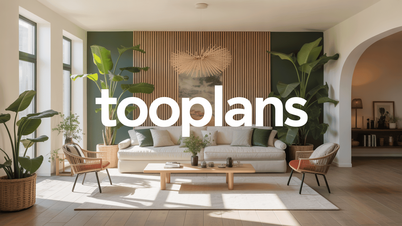 Intérieur moderne écologique avec mobilier durable