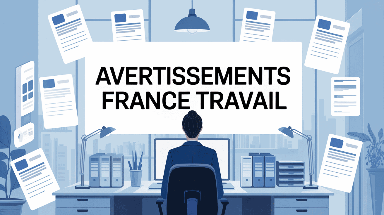 Illustration France Travail, avertissement