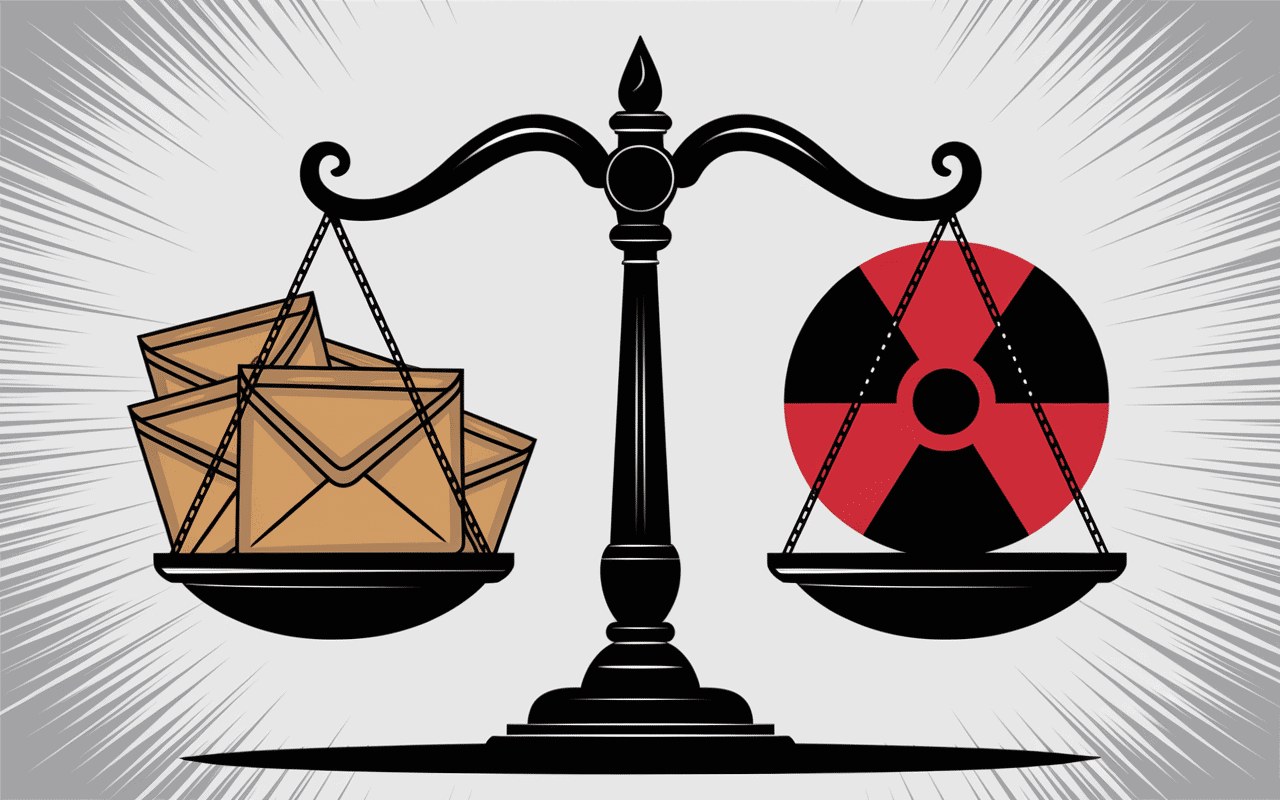 Balance justice avertissements radiation
