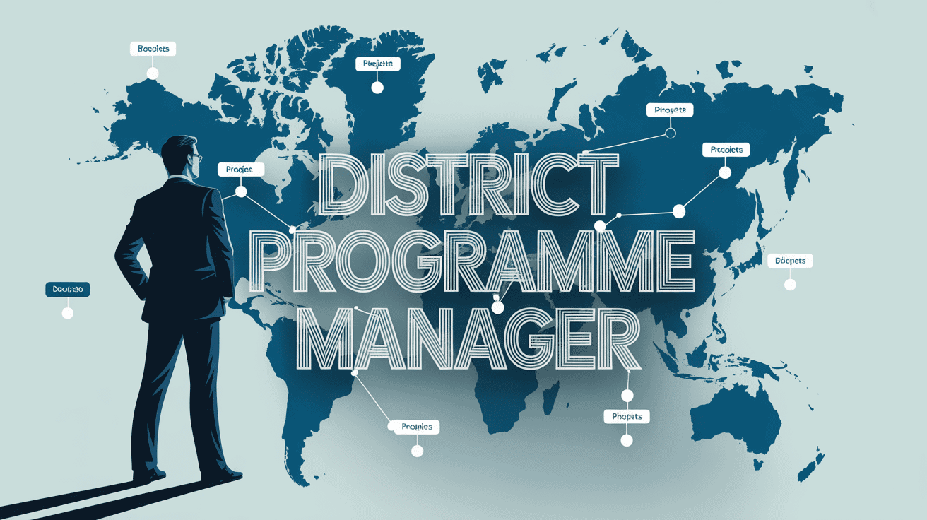 Illustration de manager sur carte géographique