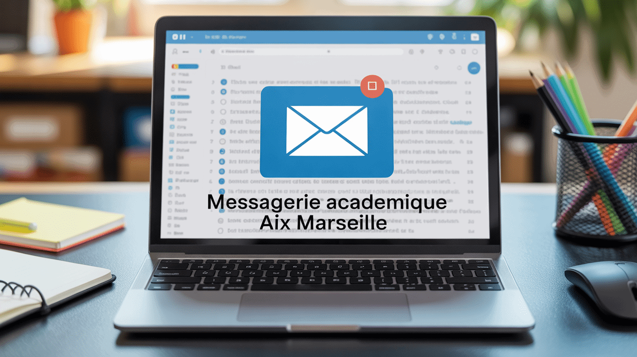 Interface de messagerie Aix Marseille sur écran d'ordinateur