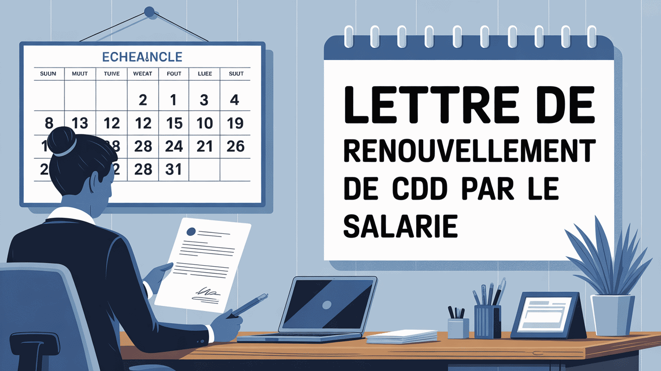 Personne avec lettre de non renouvellement et calendrier