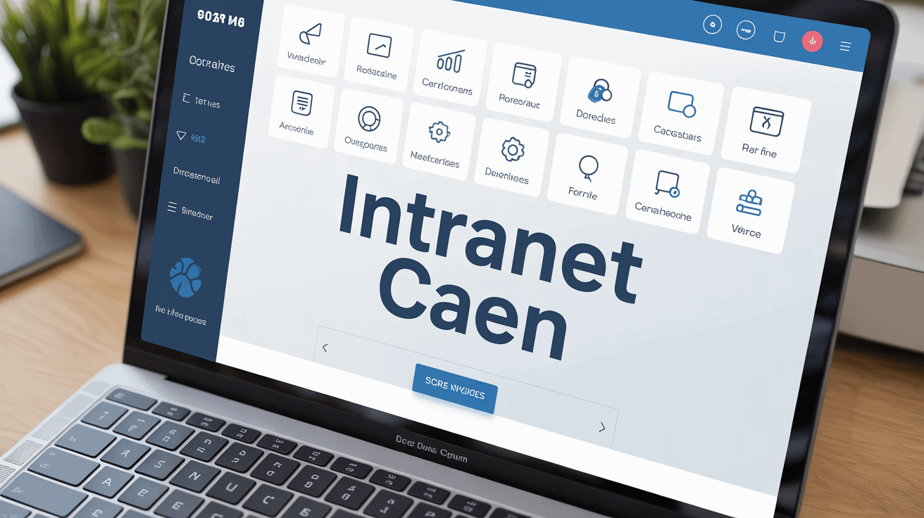 Interface portail intranet Caen écran épuré