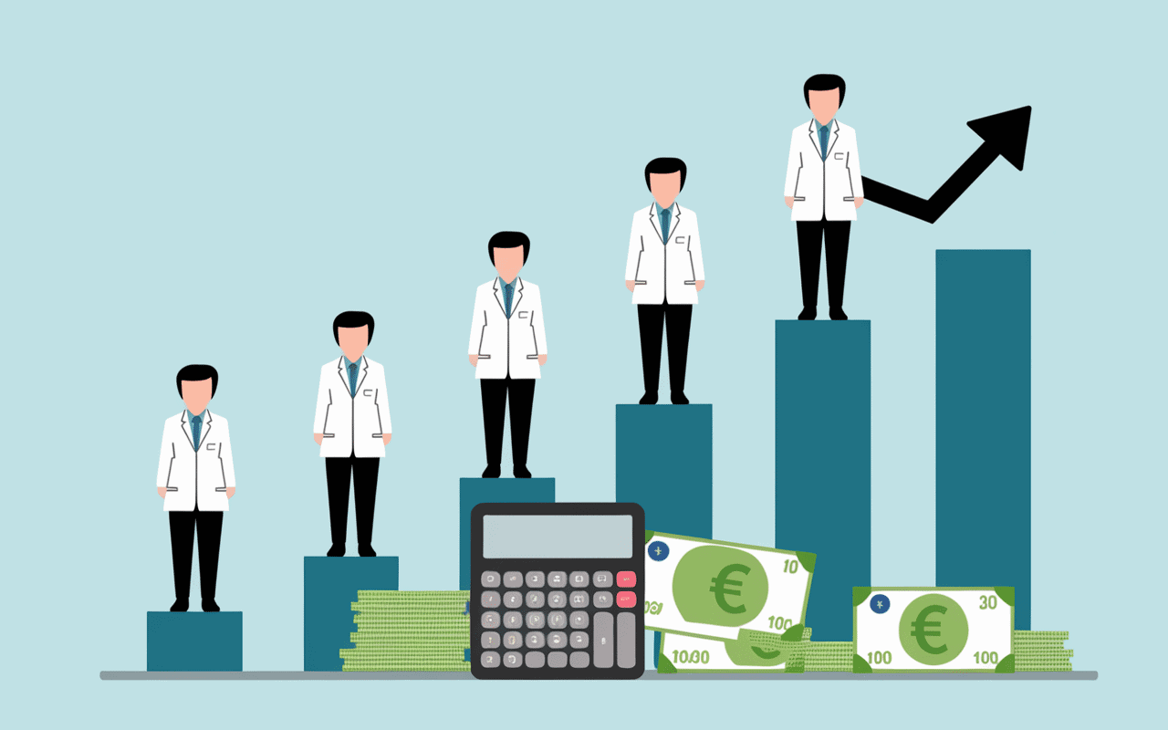 Graphique niveaux salaires pharmaceutiques