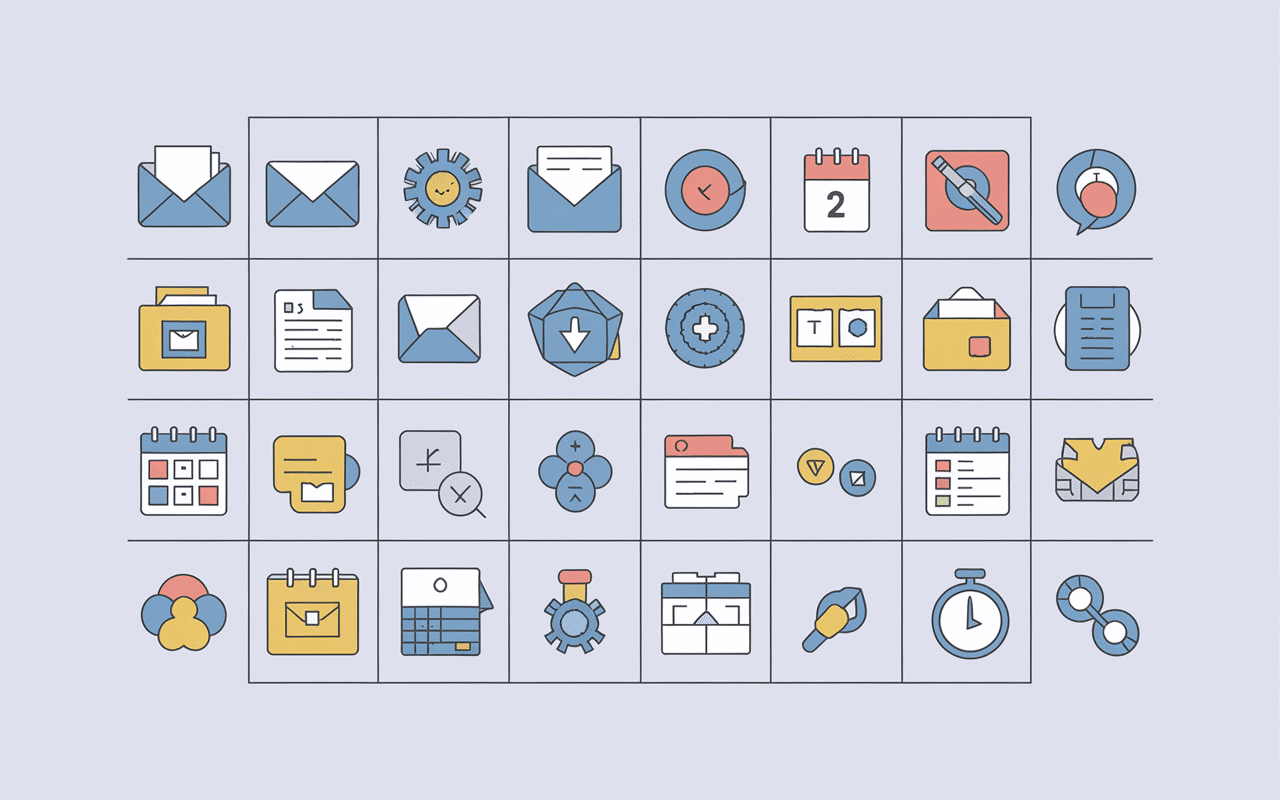 Tableau de bord intranet Caen icônes services