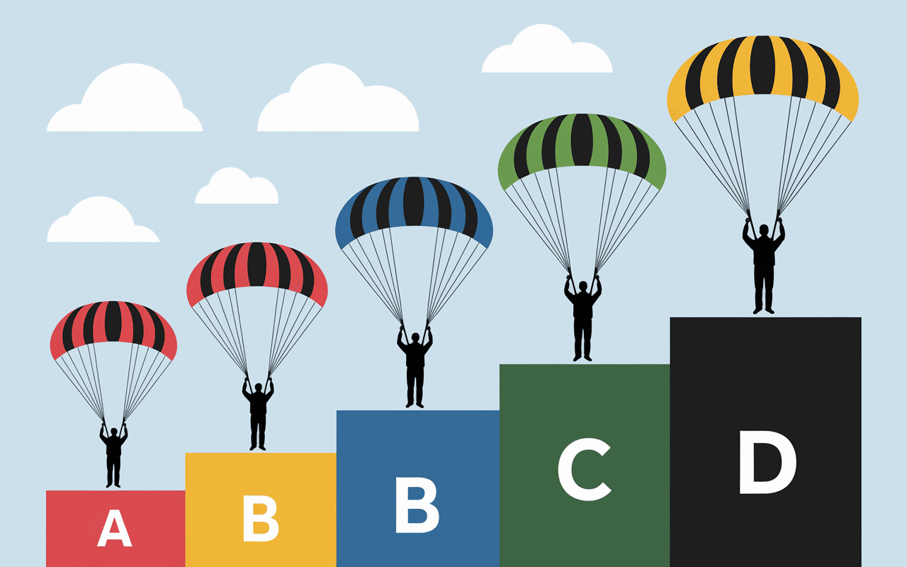 niveaux de brevet parachutiste