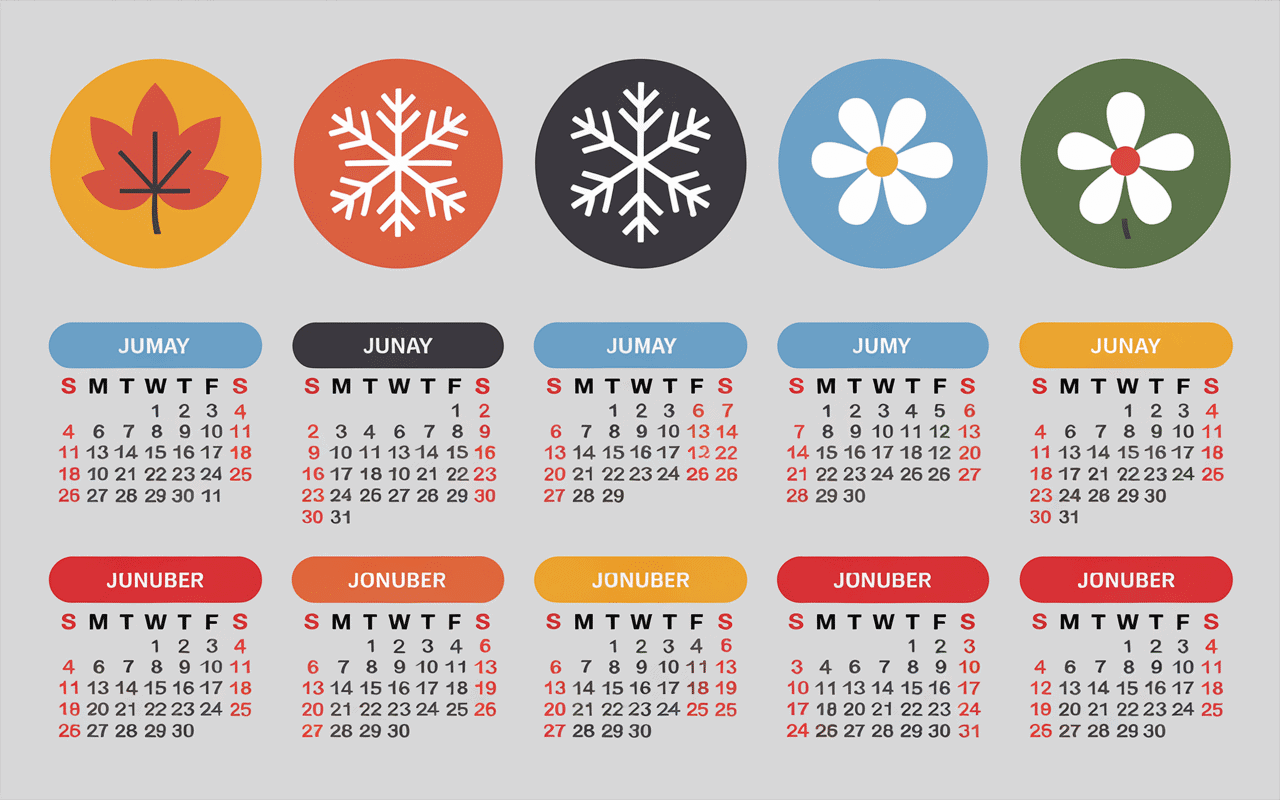 Calendrier mural des vacances scolaires Belgique