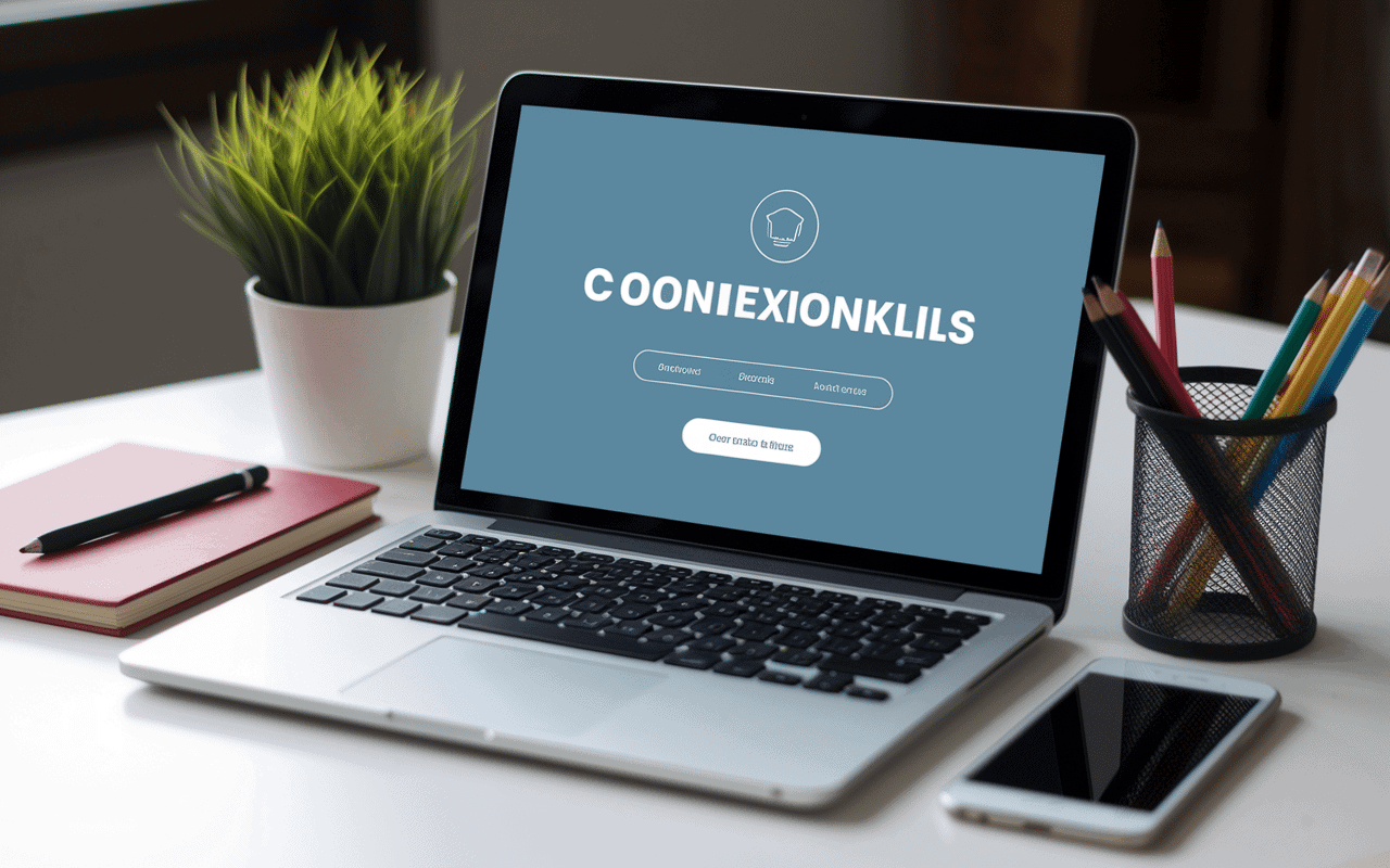 page de connexion ent 45 sur ordinateur portable