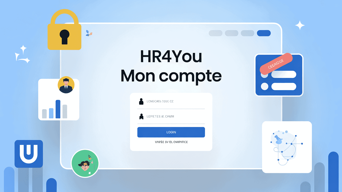 Interface de connexion hr4you mon compte sur ordinateur