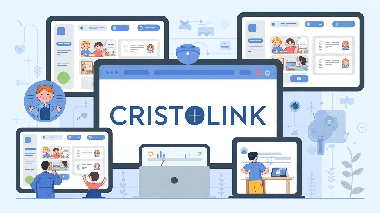 Interface cristolink sur ecrans pour gestion scolaire