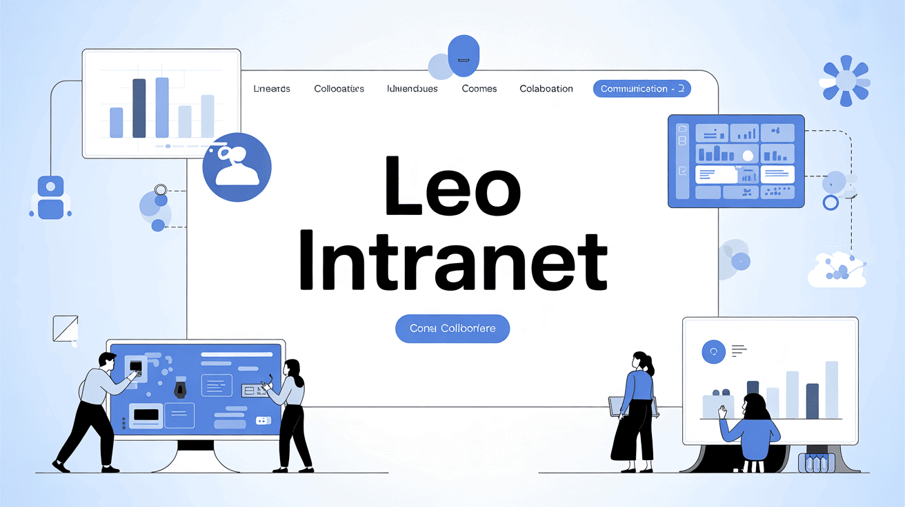 leo intranet interface moderne collaboration entreprise