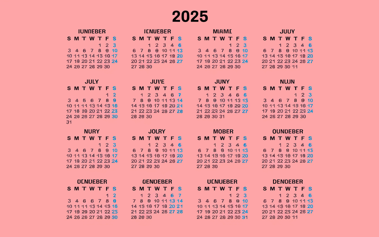 Grille calendrier semaine paire 2024 codes couleurs