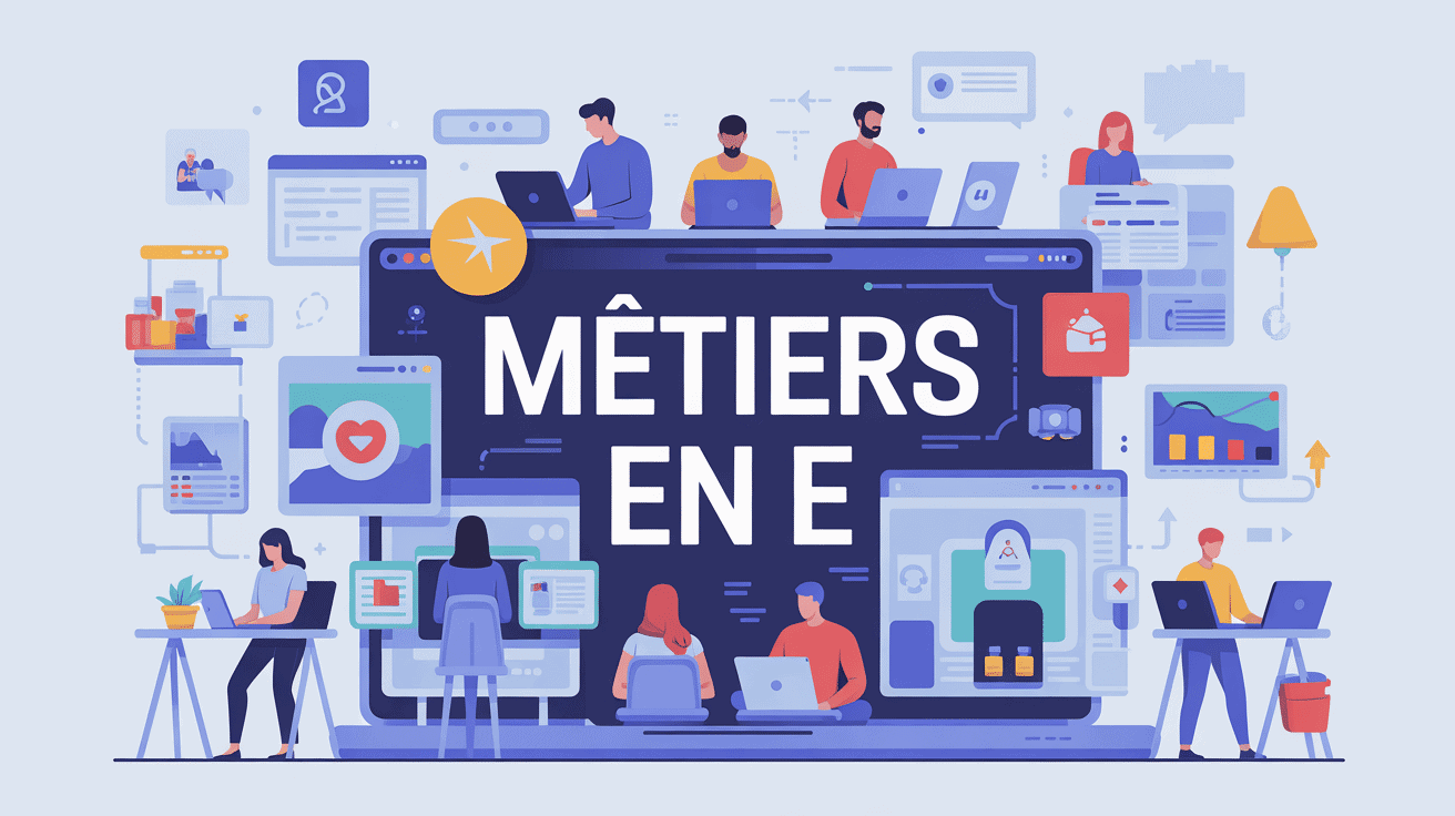 Illustration metier en e personnes digital