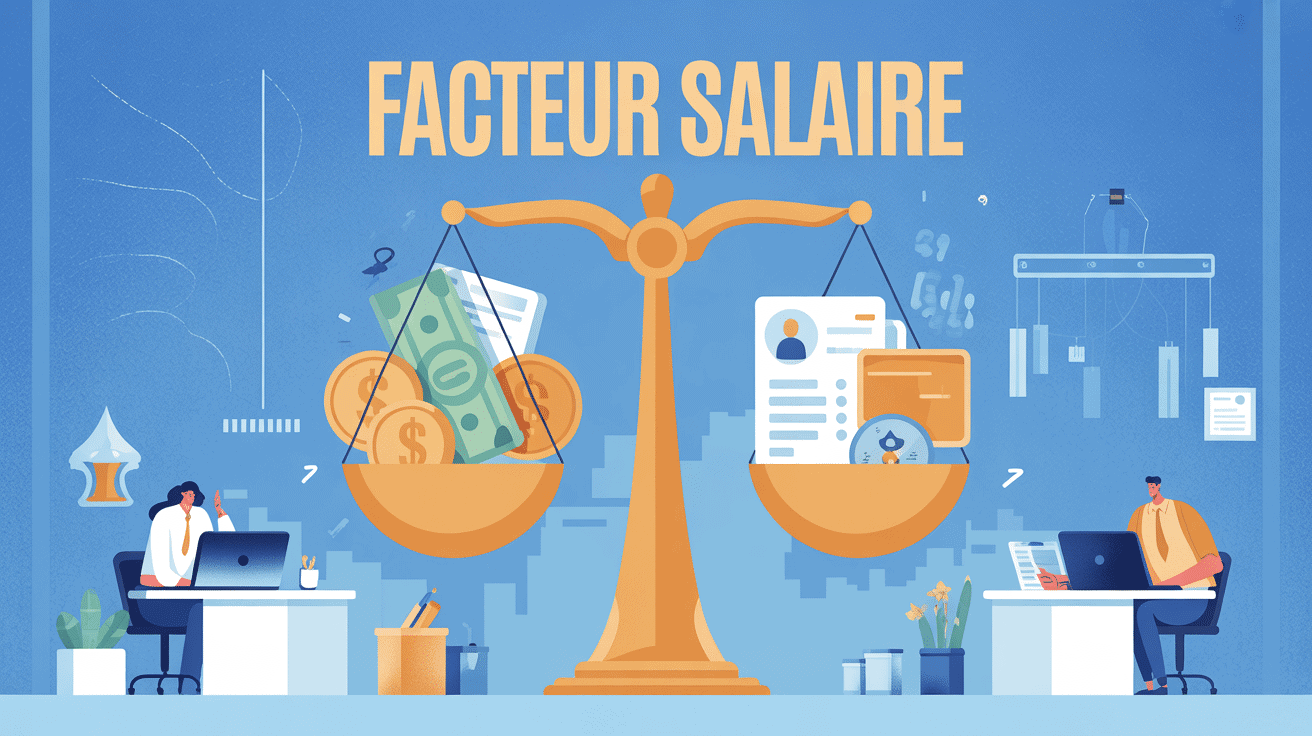 illustration facteur salaire balance rémunération