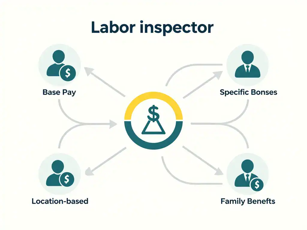 Diagramme inspecteur du travail salaire éléments rémunération