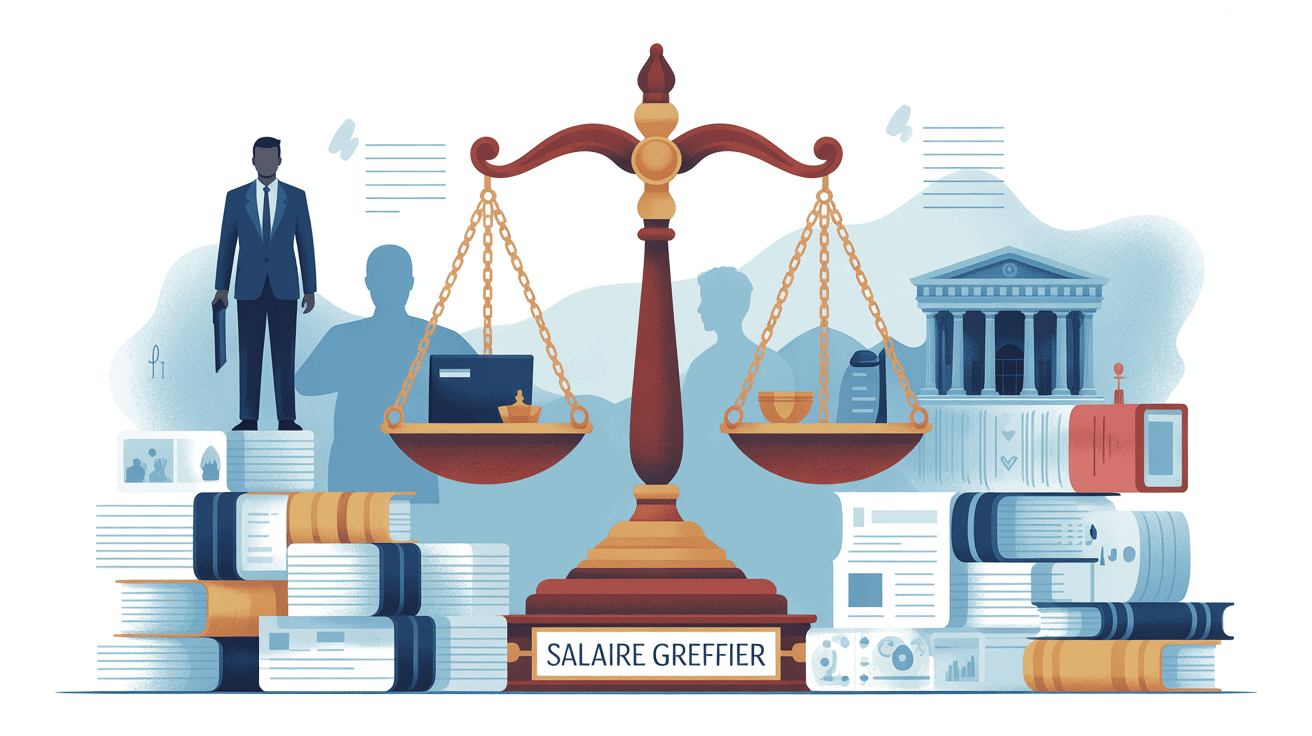 greffier salaire balance justice et pièces France