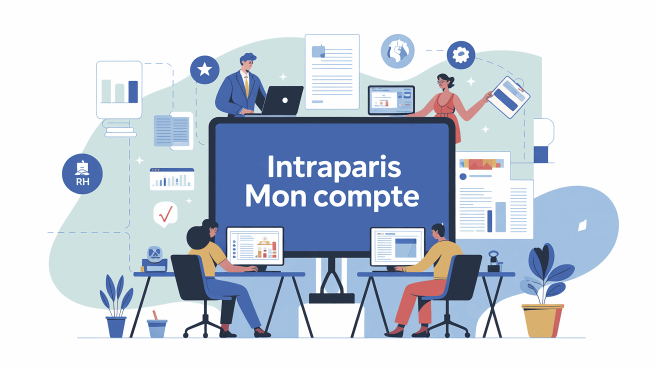 Illustration du portail intraparis mon compte pour agents Ville de Paris