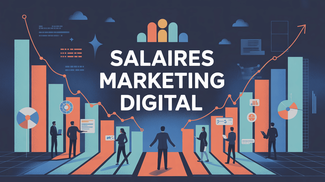 Évolution salaires marketing digital illustration
