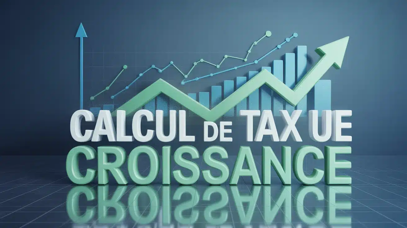 Illustration vectorielle de calcul de taux de croissance avec graphiques et flèches ascendantes
