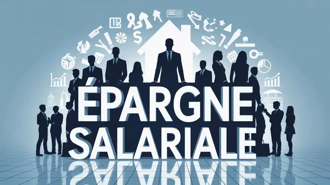 illustration vectorielle épargne salariale salariés et symboles financiers