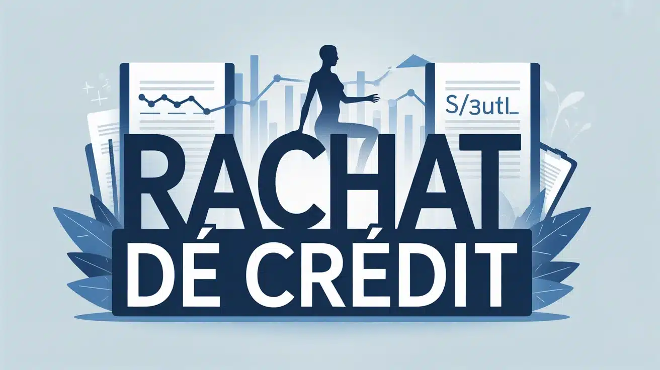 Illustration vectorielle rachat de crédit avec contrats et graphique