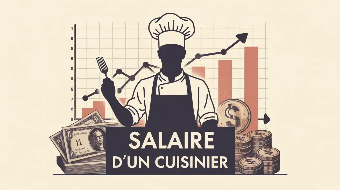 illustration salaire d un cuisinier toque graphique billets