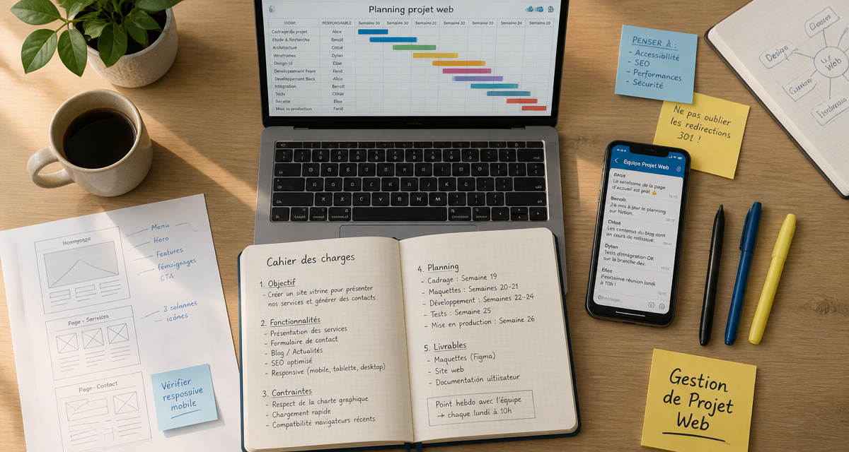 gestion de projet web bureau outils