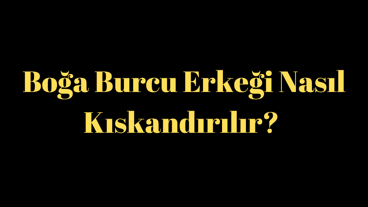 Boğa Burcu Erkeği Nasıl Kıskandırılır?