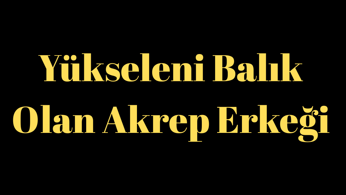 Yükseleni Balık Olan Akrep Erkeği