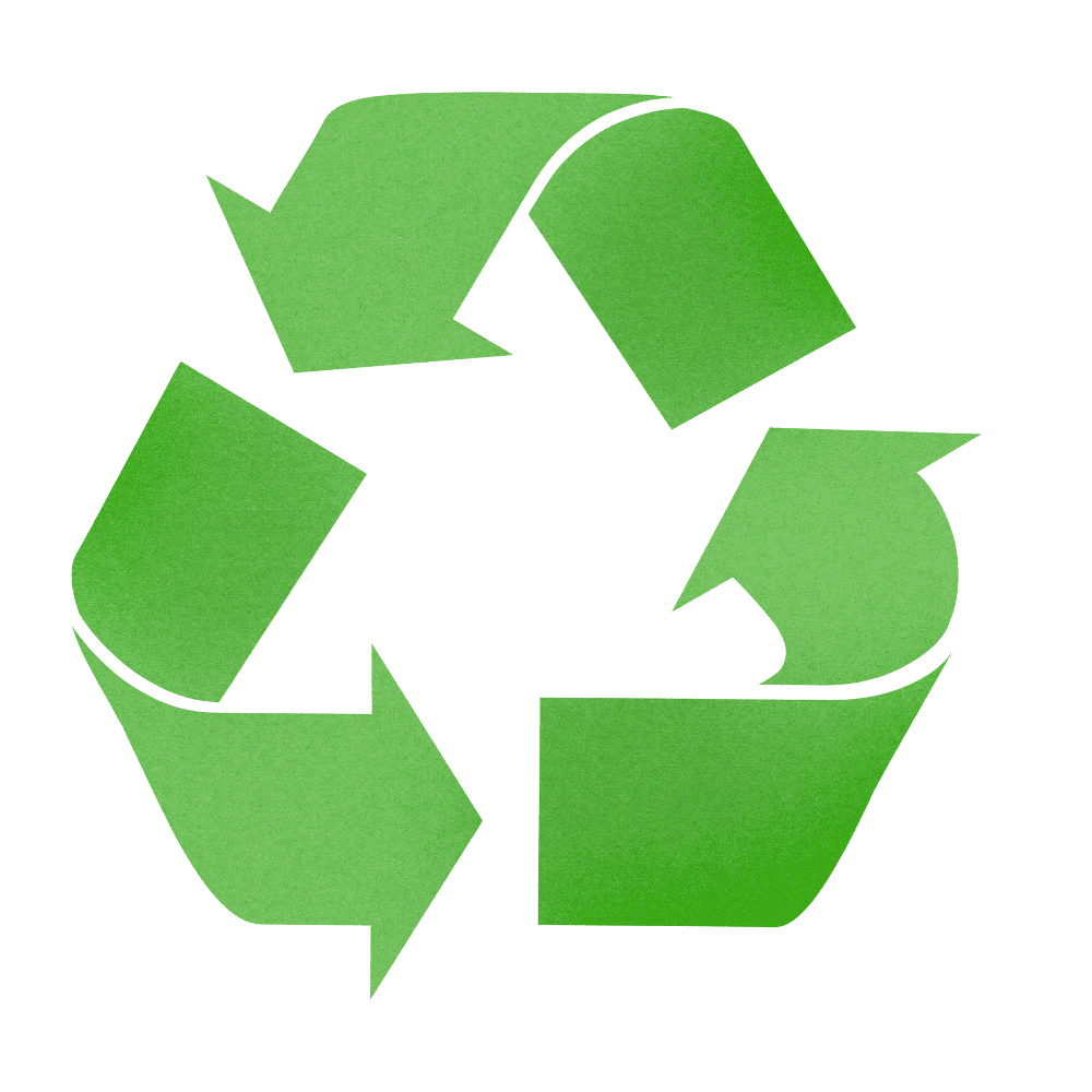 Green recycling icon, symbolizing ecology.