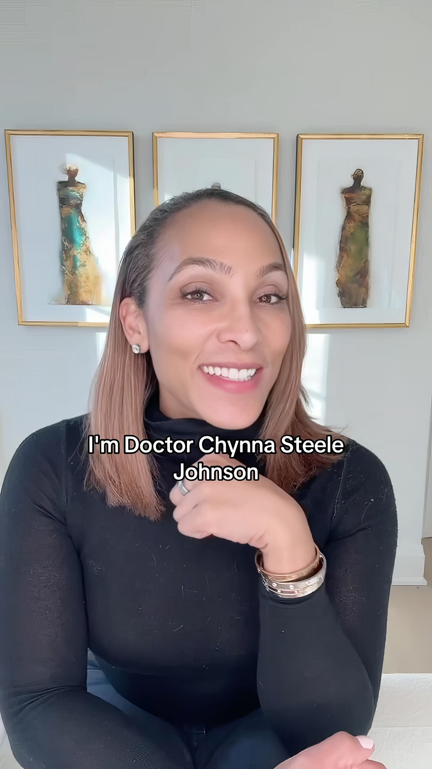 Dr. Johnson in black turtleneck on Instagram