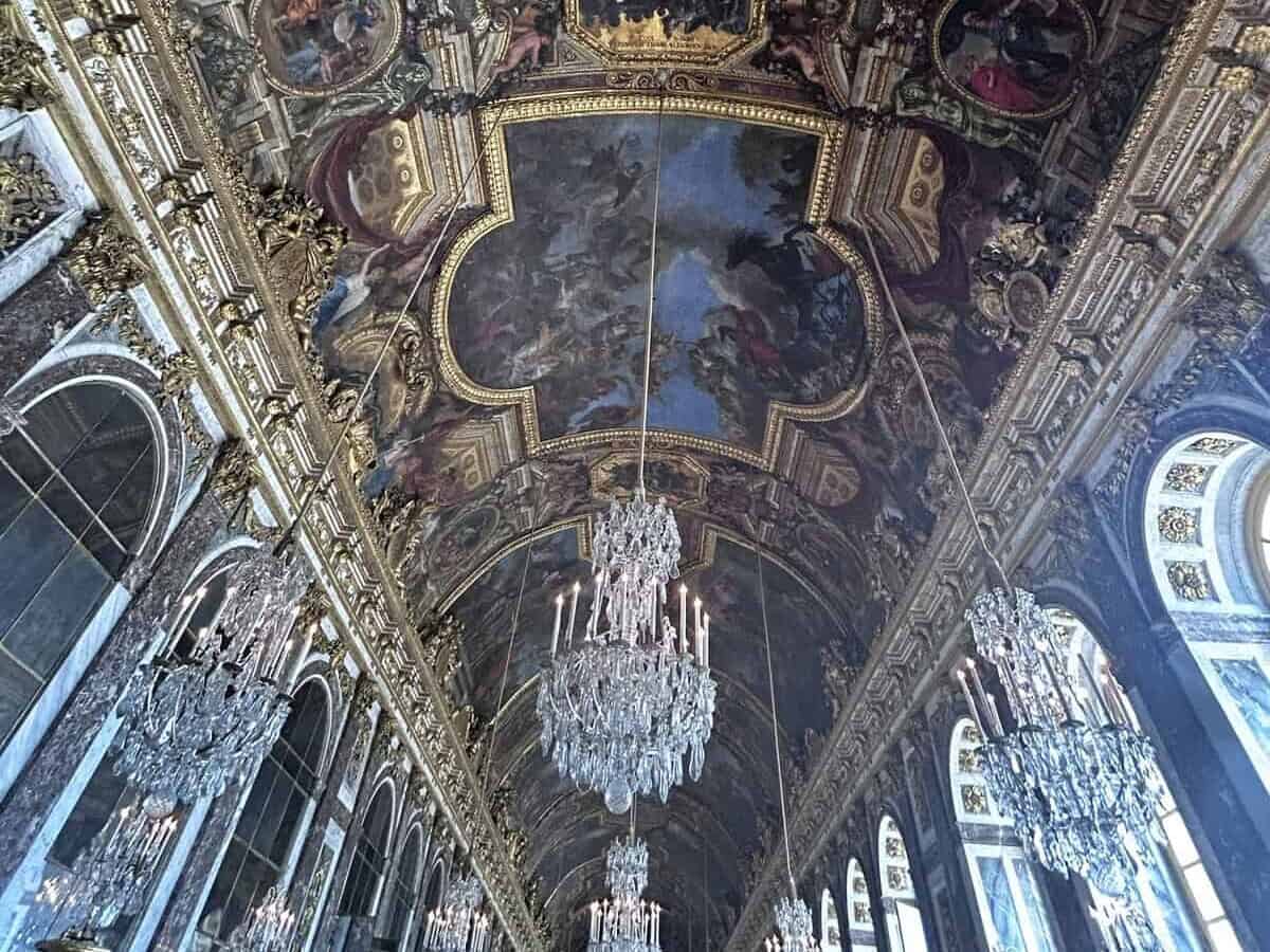 The Hall of Mirrors at the Palace of Versailles.